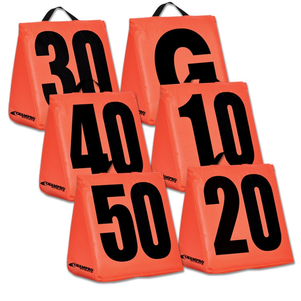 Solid Weighted Football Yard Markers